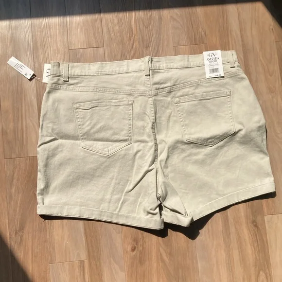 Gloria Vanderbilt Amanda shorts w slimming panel flex denim short 20W - Picture 16 of 17